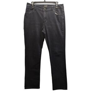 Chico's Additions Size Medium (1) Short Dark Wash Mid Rise Stretch Denim Jeans